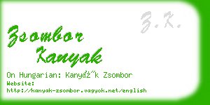 zsombor kanyak business card